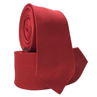 Imagem de Gravata Social Risco Fino Padrinho Evento - RPires, Vermelho risco fin