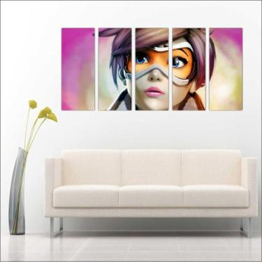 Imagem de Quadro Decorativo Games Overwatch Jogos Mosaico Com 5 Peças GG8 - Vita