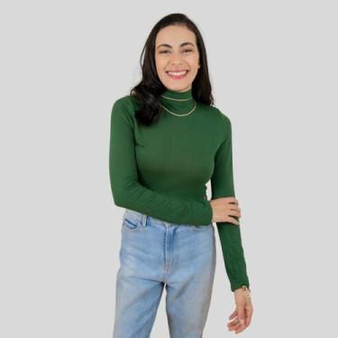 Imagem de Blusa Feminina segunda pele cacharrel Verde - MAYARA MANZANO, Verde, G