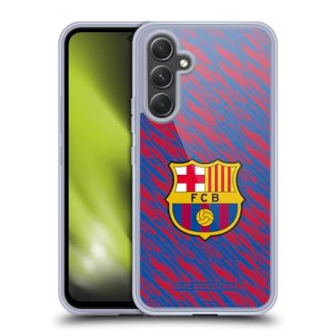 Imagem de Head Case Designs Capa de gel macio oficialmente licenciada pelo FC Barcelona Glitch Crest Patterns compatível com Samsung Galaxy A54 5G