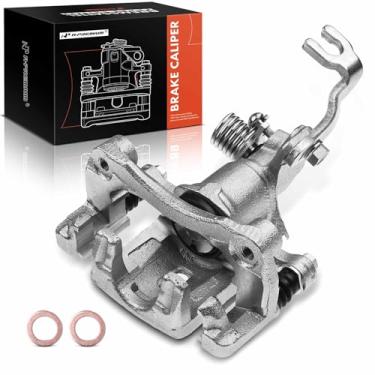 Imagem de A-Premium Conjunto de pinça de freio a disco com suporte compatível com modelos selecionados Infiniti e Nissan - G20 1999-2001, Sentra 2000-2001, L4 2.0L - Lado traseiro direito do passageiro