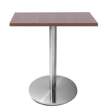 Imagem de Mesa Beta em Inox 75 cm (Altura) com Disco Redondo com Tampo em MDP Qu