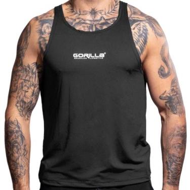 Imagem de Regata Slim Gorilla Masculina Academia Treino Luta Musculação Competiç