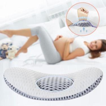 Imagem de Almofada De Apoio Lombar Para Cintura E Coluna Travesseiro Suporte Lom