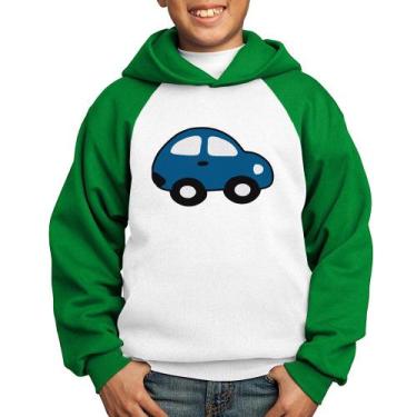 Imagem de Moletom Infantil Carrinho Azul - Foca na Moda, Branco, Verde, 10