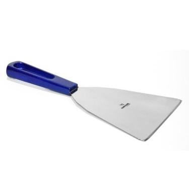 Imagem de Espátula Inox Reta Lanche Cabo Alumínio  AZUL - Campanaro