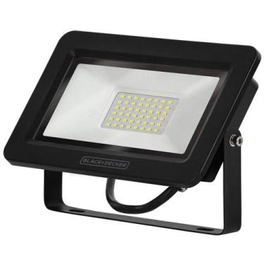 Imagem de Refletor Led Eco Branca 50W Bivolt Conector Cabo Black+Decker - BLACK 