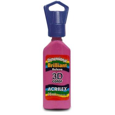 Imagem de Dimensional relevo 3d brilliant 35ml acrilex, Rosa