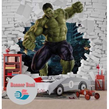 Imagem de Papel de Parede Foto Mural Infantil Personagem Hulk M² BN 483 - banner