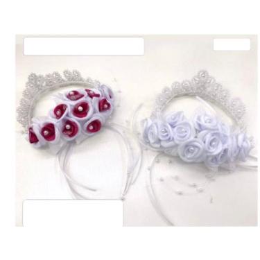 Imagem de Arranjo para Cabelo Tipo Pente: Elegância e Charme - LEIRITEX, ROSA, P