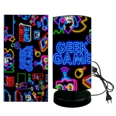 Imagem de Abajur luminaria infantil quarto bebe uniq gamer games geek - ATACADAO