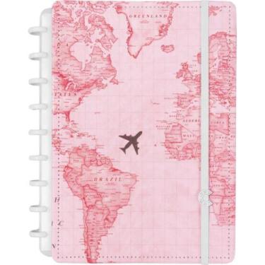 Imagem de Caderno Inteligente Grande Gocase Mapa Mundi - Classical Rose BLACK