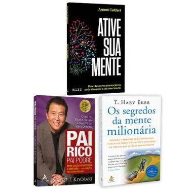 Imagem de Kit 3livros, Pai Rico, Pai Pobre + Ative Sua Mente + Os Segredos Da Me