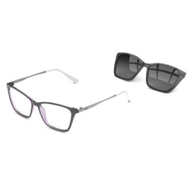 Imagem de Armação Óculos Mormaii Swap 3 M6081dj557 Cinza Parede Fosco Clip On Po