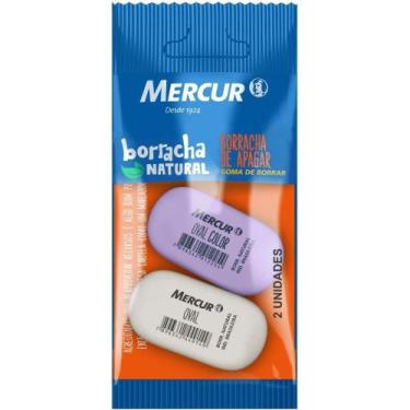 Imagem de Borracha Colorida PULL PACK OVAL 1 BRANCA/1 Lilás - Blister com 2 Unid