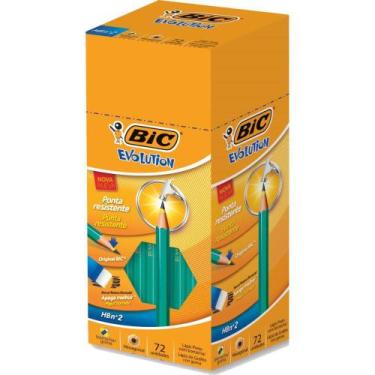 Imagem de Lápis Preto Sextavado BIC Evolution 2HB com Borracha Caixa com 72