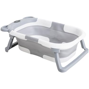 Imagem de Banheira de Bebe Kiddo Koala Cinza Compacta Dobravel Termometro