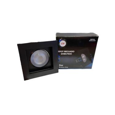 Imagem de Spot Cob Recuado Infinito LED Integrado Embutir 5W Quadrado - CTB, Pre