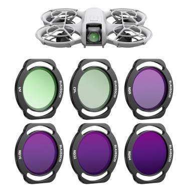 Imagem de BLAUEOCHI Filtro CPL UV ND para DJI NEO, conjunto de filtros multirevestidos para acessórios DJI NEO Drone – Pacote com 6 filtros (UV/CPL/ND8/ND16/ND32/ND64)