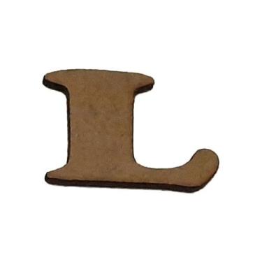 Imagem de Kit 10 Letras L Mdf 3mm por 2,5cm de Altura Laser Mdf Madeira - ATACAD