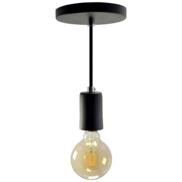 Imagem de Pendente Soquete Copinho E27 + Led 4w G95 - Iluminar Ambiente, Preto
