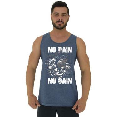 Imagem de Regata Clássica Masculina MXD Conceito No Pain No Gain Arms, EGG, Azul