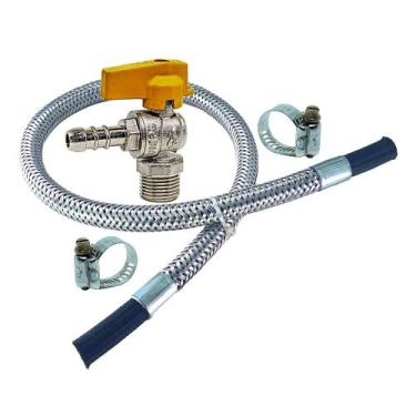 Imagem de Kit de instalação de gás com mangueira flexível e registro - CGPECAS, 