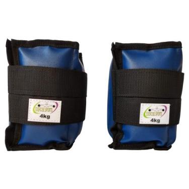 Imagem de Caneleira / Tornozeleira Profissional 4 KG - Exercise Sports, Azul