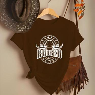 Imagem de Camiseta Feminina Country Look Country T-shirt Roça Agro Rodeio Boiade
