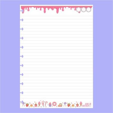 Imagem de Refil de folha Para Caderno de Disco Sistema Inteligente Amor Infinito Cadernos - Candy (EXTRA GRANDE - A4)