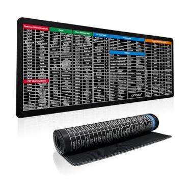 Imagem de Bloco de mesa Excel - PS/CAD/Word/PPT/Excel teclado atalho mousepad, tapete de mesa multifuncional com atalho, tapete de teclado para PC Office (69,8 x 30 x 0,3 cm)