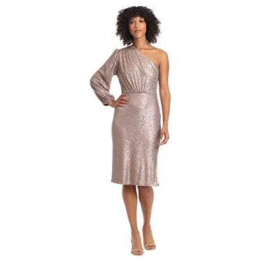 Imagem de Maggy London Vestido feminino de paetês para festas e eventos, Champanhe fosco, 34