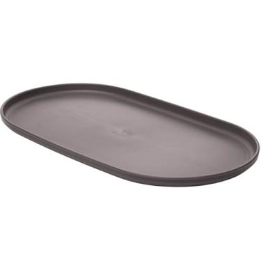 Imagem de Travessa Bandeja 24cm Prato Servir Petiscos Oval Bambu Plástico Sushi Lines Lyor