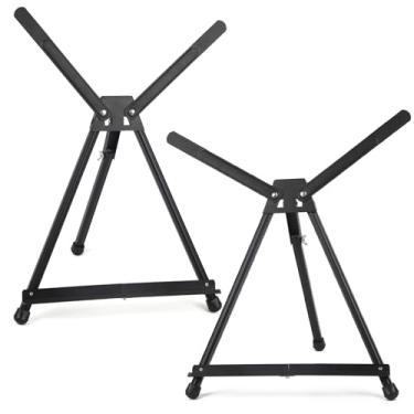 Imagem de Falling in Art Display de Cavalete de Mesa de Alumínio de 15 "A 21", Tripé Preto com Pés de Borracha, Contém Telas, Pinturas, Livros, Fotos, Placas (Pacote com 2)