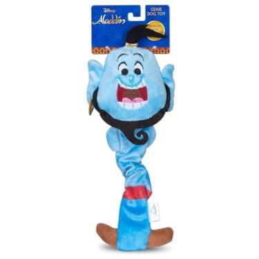 Imagem de Disney Brinquedo de pelúcia para cães de estimação Aladdin Genie Bungee com Squeaker, 23 cm | Disney Dog Toys | Brinquedo divertido e elástico para cães inspirado no gênio de Aladdin