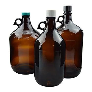 Imagem de Qorpak Jarro âmbar GLC-04890 com tampa de polipropileno 38-400 e disco de PTFE, 3,628 g (pacote com 6)