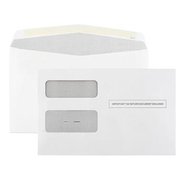 Imagem de Envelopes de impostos MISC 1099, envelope de segurança com janela dupla para renda 1099 e 1099-R e DIV – Formato de impostos INT 12,7 cm x 22,8 cm, aba com goma, 25 envelopes de forma