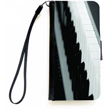 Imagem de Rikki Knight Capa carteira flip com teclado piano para iPhone 5c com aba magnética