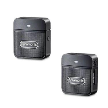 Imagem de Microfone sem fio duplo e compacto p/ câmeras e celulares - SARAMONIC