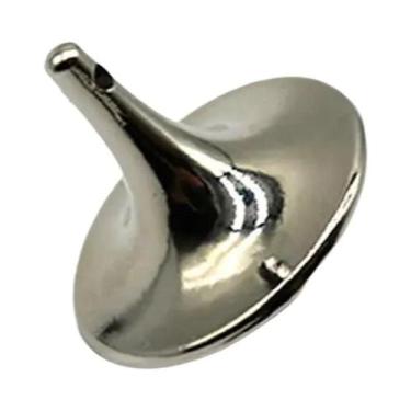 Imagem de Brinquedo Giratório de Mão Antiestresse - Giroscópio de Metal Prateado