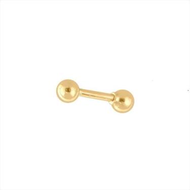 Imagem de Piercing Tragus Cartilagem Orelha Hélix De Ouro 18k - DR Joias