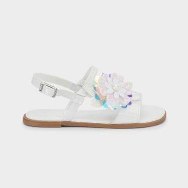 Imagem de Sandália Infantil Bibi Shine Kids Branco-Feminino