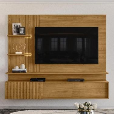 Imagem de Painel Bancada Suspensa Com LED 3 Portas Atena - Madetec, Cumaru