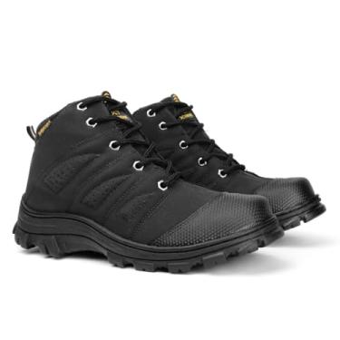 Imagem de Bota Masculina Adventure Coturno Trilha e Trabalho Com Bico PVC Impermeável (Preto, BR, Adulto, Numérico, M, 38)