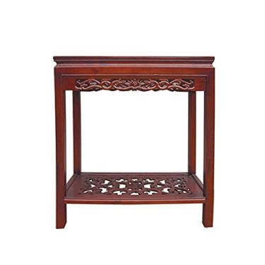 Imagem de LICONG-2020 Base de bonsai base de vaso de madeira, suporte de exibição para tanque de peixes, multicamadas, sala de estar, varanda, suporte de flores, vaso de bonsai em vaso, base de vaso de flores