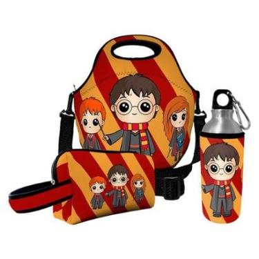 Imagem de Kit Escolar Infantil Lancheira Térmica + Necessaire Plus + Squeeze de Alumínio – ISOPRENE – Tr-Unissex