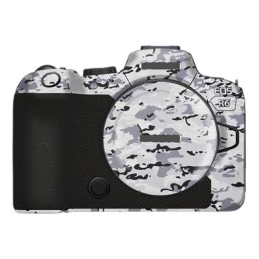 Imagem de Película para câmera R6 para Canon EOS R6 EOSR6 EOSR6 película de vinil antirarranhões protetor corporal casaco acessórios de fotografia adesivo (camuflagem de neve)