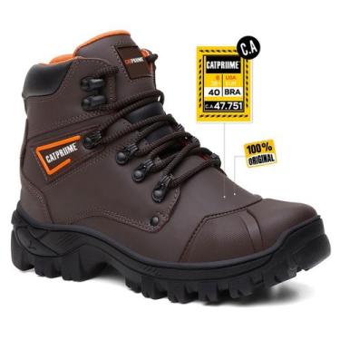 Imagem de Bota Coturno CATPRIIME Original em Couro Ganuino com CA Segurança Tota