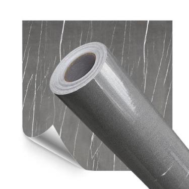 Imagem de Papel de Parede Adesivo Lavavel Pedra Marmore Cinza Win 500x60cm - Ope