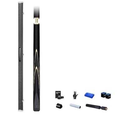 Imagem de Taça de sinuca premium feita com design bonito, exclusivo e luxuoso e a melhor qualidade de madeira de freixo. Bastão de sinuca profissional (B taco de sinuca + acessórios + caixa de taco B, 9,5 mm)